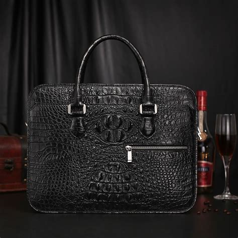 fake crocodile leather laptop bag|crocodile bag review.